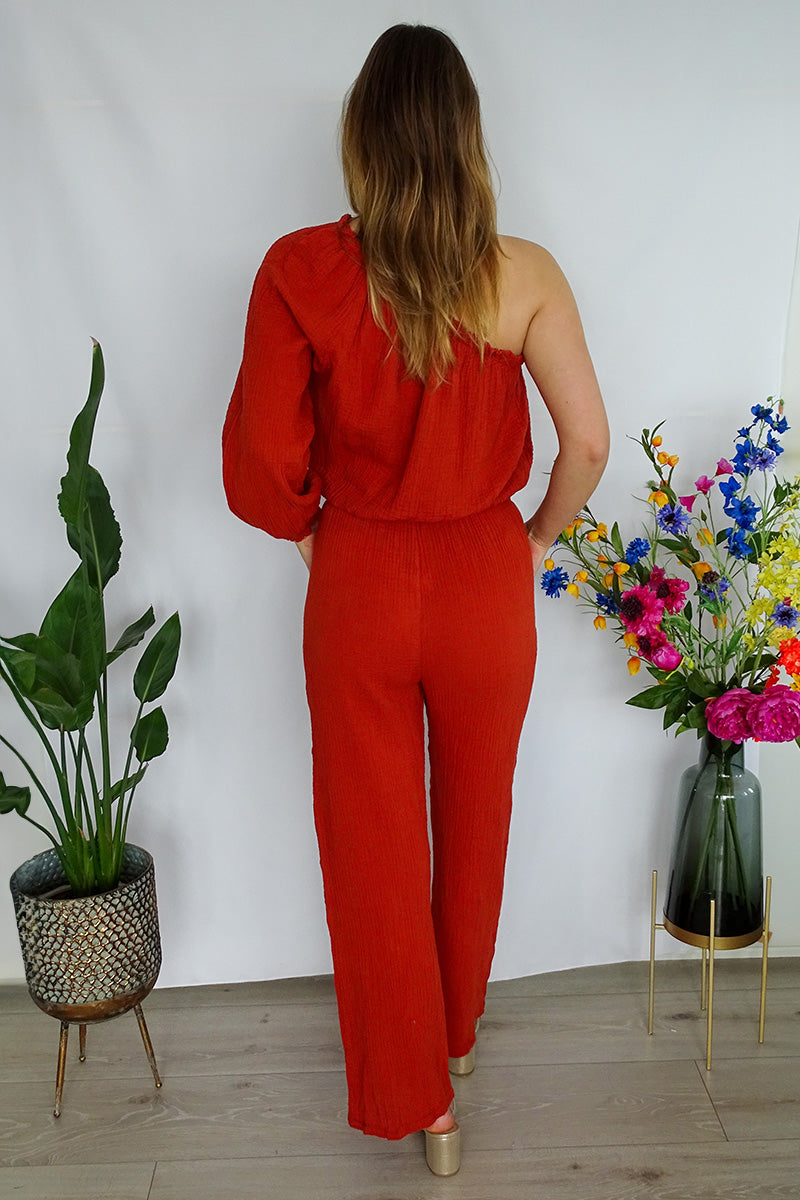 Roestrode one shoulder jumpsuit