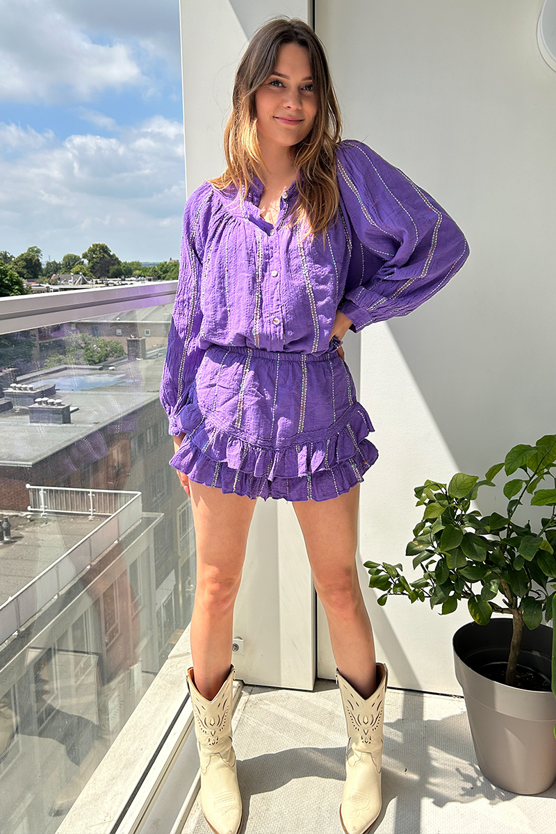 Paarse blouse