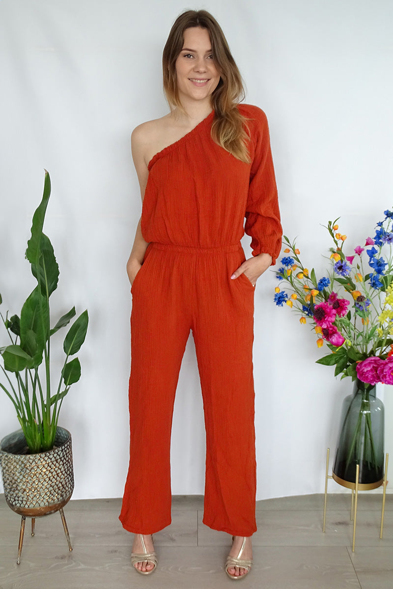Roestrode one shoulder jumpsuit