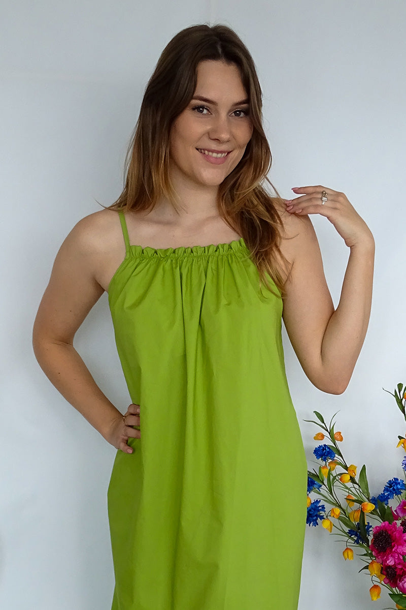 Groene jurk met strik