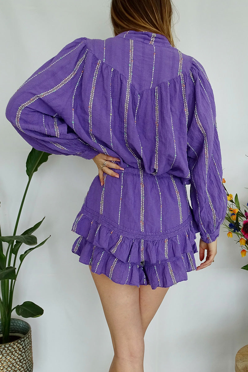 Paarse blouse