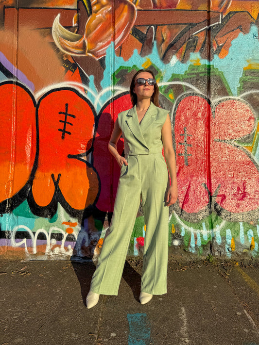 Mintgroene pantalon
