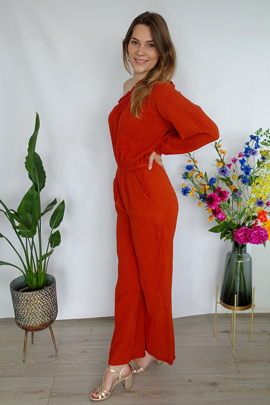 Roestrode one shoulder jumpsuit